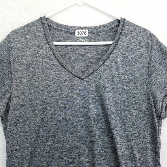 BCG Womens Tshirt Size XL Vneck Heathered Gray Athleisure Workout Short Sleeve - Picture 1 of 8